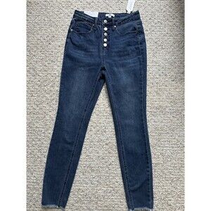Bp Be Responsible Womens Skinny Stretch Button Fly Jeans In Blue 27 fits 26